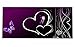 iKammo Large Desk Pad Extended Gaming Mouse Pad Big Cute Purple Butterfly Mouse Pad for Girls Women-Non-Slip Rubber Base Sticthed Edge Mousepad (35