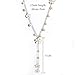 Women's Elegant Pearl Flower Sweater Chain Long Pendant Necklace Fashion Jewelry