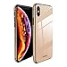 Case for Apple iPhone XS MAX, 9H Tempered Glass Hard Back (Gold) with Metal Bumper Slim Fit Case Joyroom for iPhone xs max Glass Case (Gold) 6.5 inch (Nontransparent) ( Awesome Appearance)
