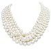 JANE STONE Fashion Simulated White Pearl Necklace Chunky Wedding Jewlry for Women Mother