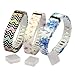 Generic Replacement Wrist Band for Fitbit Flex with Secure Fasteners Sleeve and Metal Clasps Small Pack of 3