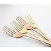 Sherily 10-Pieces Dinner Forks Set, 8-Inch Rose Gold Reusable Metal Stainless Steel Extra-Fine Table Dinner Forks