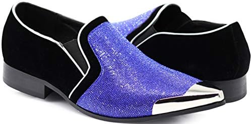 Enzo Romeo Crisiano Men Rhinestone Chrome Toe Suede Pointy  display picture 2