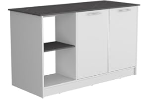 Tuhome Furniture Juniper Engineered Wood Kitchen Island in Multi-Color