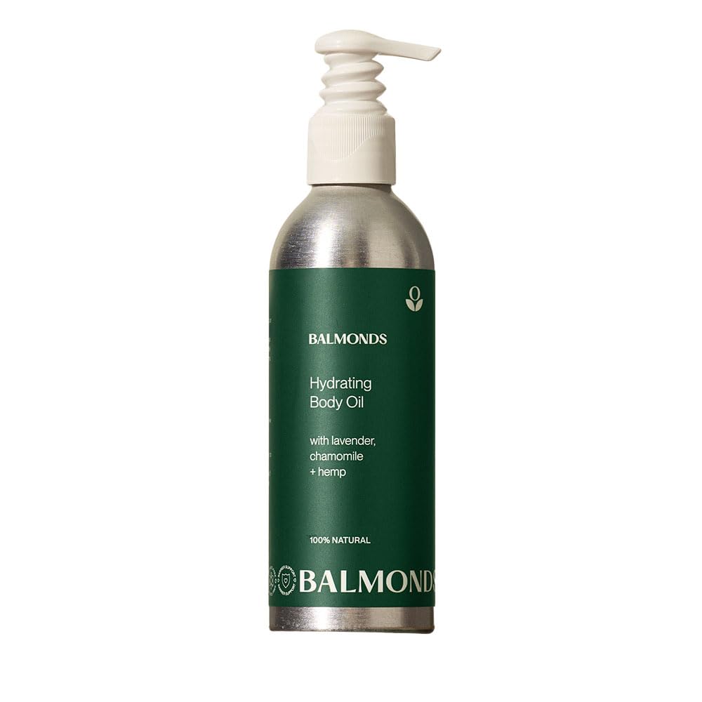 Balmonds Hydrating Body Oil 200ml - 100% Natural, Suitable for Sensitive, Dry or Rough Skin - Massage, Baby