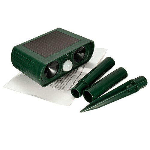 Ultrasonic Animal Repeller,Solar Animal Repeller Rodent and Pest Repeller Cats, Dogs, Mice, Squirrel Repellent Eliminator Pest Control PIR Sensor