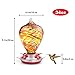 Muse Garden Hummingbird Feeder for Outdoors, Hand Blown Glass, 34 Ounces, Ant Moat Included, Candy