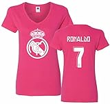 SMARTZONE FC Real Madrid Shirt Cristiano Ronaldo Women's V-Neck Tshirt