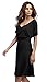LouKeith Women Plus Size Casual V Neck Short Cap Sleeve Slim Tunic Flare Dress
