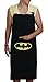 Kitchen stars Apron Bib, With Pocket, 100% Black Cotton, Batman Character, Home Cook, Machine Washable