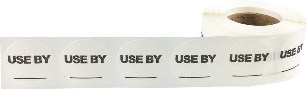 Dissolvable Use by Food Rotation Circle Labels, 25 mm 1 Inch Shelf Life Stickers 500 Pack - Image 3