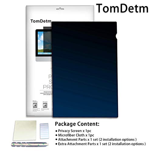 TomDetm 21.5 Inch Privacy Screen Filter for Desktop Computer Monitor iMac 4K Retina - Anti-Glare, Blocks 96% UV,Anti-Scratch - Matte or Gloss Finish Privacy Filter Protector - 16:9 (TM21.5W9)