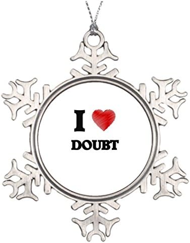 Personalised Christmas Tree Decoration I love Doubt Snowflake Ornaments Online I Love