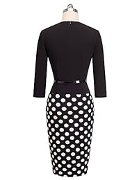 homeyee trabajo 3 4 manga Dot desgaste de los de la mujer lápiz vestido B407