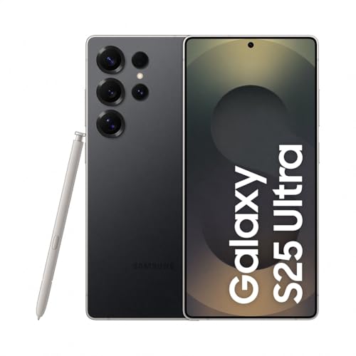 Samsung Galaxy S25 Ultra AI Smartphone mit Galaxy AI, Ohne Vertrag, Handy mit Android, 12 GB RAM, 1 TB Speicher, 200-MP-Kamera, Titanium Black, 3 Jahre Herstellergarantie [Exklusiv auf Amazon]