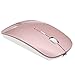 Tsmine Wireless Bluetooth Mouse, Silent Rechargeable Mice, 1600 DPI 3 Adjustable Levels, Noiseless Mini Mouse for MacBook Pro/Air, iPad, iPhone Laptop, Computer,Desktop, PC(Pink)
