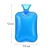 Samply Hot Water Bottle- 2 Liter Water Bag with Knitted Cover,Transparent Blue