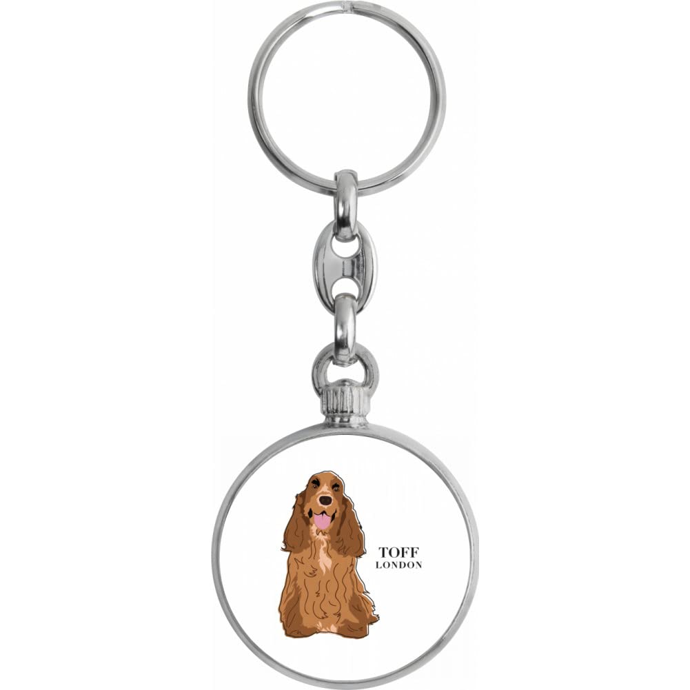 Toff London Brown Cocker Spaniel Dog Keyring