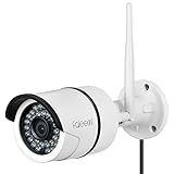 Faleemi Outdoor/Indoor Full HD WiFi Security Camera, 1080P Waterproof Surveillance IP Camera, Bullet Camera for Your Smartphone with Motion Detection, Night Vision FSC860