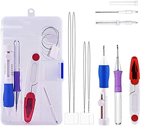 Embroidery Sewing Stitching Punch Needle Punching Set Tool Kit for Plastic DIY Crafts Magic Embroidery Pen Set