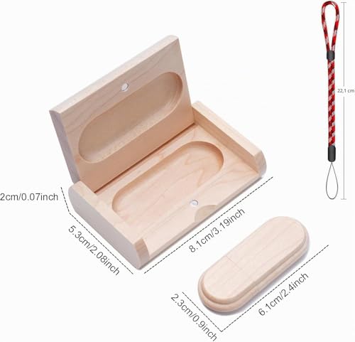Yaxiny USB Stick Hölzernes Speicherstick 32GB USB 2.0 Flash Drive Memory Stick Datenspeicher Pendrive Geschenk Mit Holzkasten