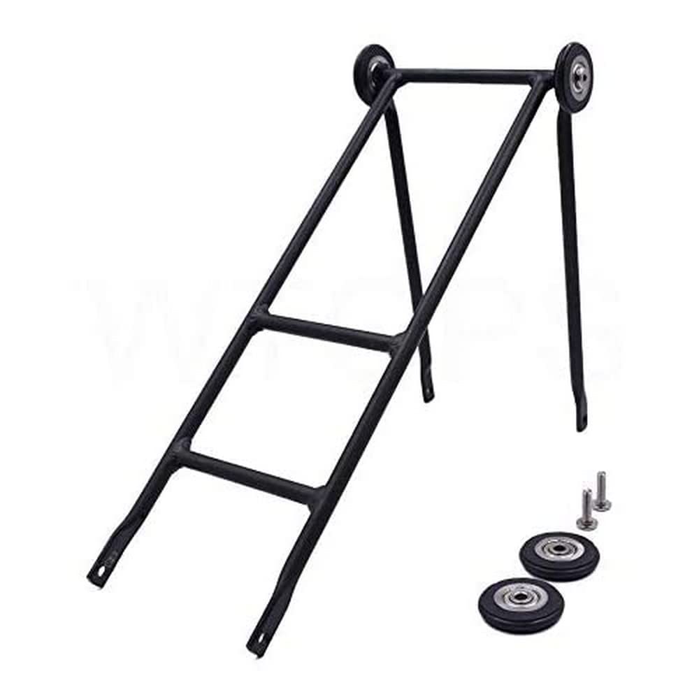 COMPLETE RACK SET for BROMPTON (Rack + 4 wheels) BLACK
