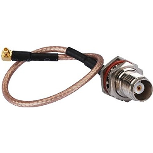 MMCX Male Right Angle to TNC Female Bulkhead Mount with Waterproof O-ring Cable Using RG316 Coax - 10
