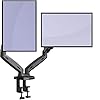 Invision Support Écran PC Moniteur pour 2 Ecrans, Bras Articulé Ergonomique Ressort à Gaz pour Écrans 43–68,5cm (17–27…