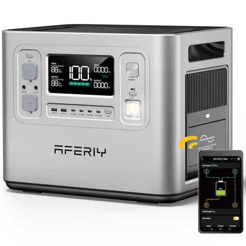 AFERIY 2400W2048Wh Tragbare Powerstation(Peak 4800W), 1,5Std Schnellladung