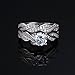 JewelryPalace Wedding Rings For Women Engagement Rings Anniversary Promise Ring Bridal Set 925 Sterling Silver 1.5ct X Infinity Cubic Zirconia CZ Ring Size 4