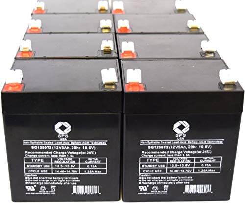12v 5Ah APC Smart-UPS 3000 Rack Mount 2U (SMT3000RM2U) UPS Replacement Battery SPS Brand (8 Pack)