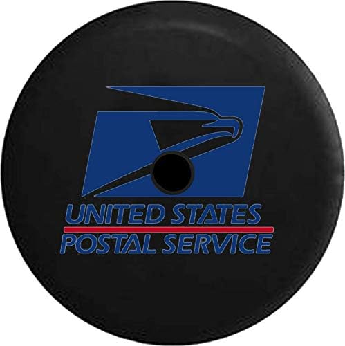 JL Series Jeep Spare Tire Cover with Backup Camera Hole USPS United States Post Office Mail Carrier Black 32 in