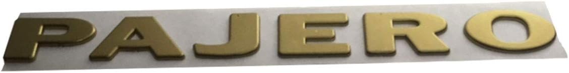 isbridge Replacement Fit For 3D Letter Logo ABS Emblem Badge Stickers Car Body Side Logo Decal Mitsubishi Pajero (Gold)