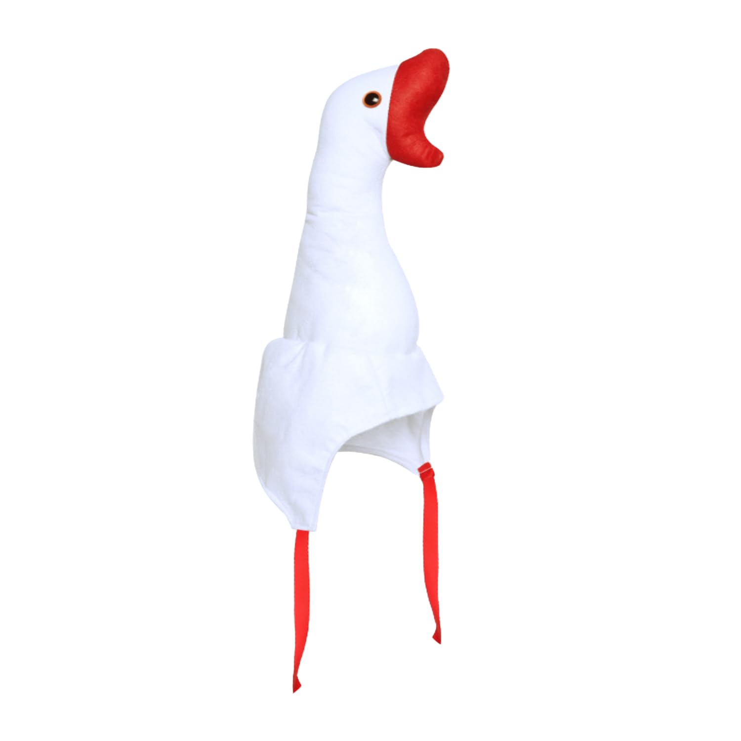 XNFUOE Plush Goose Hat Goose Headwear Cute Costume Headwear with Drawstring for Photoshoot Stage Performance Christmas Halloween Party Joking Gift