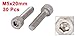 uxcell 0.8mm Pitch M5x20mm Stainless Steel Hex Socket Head Cap Screws 30pcs
