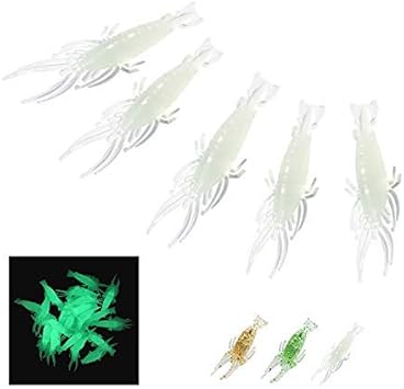 Amazon Silanon ミニエビ 小エビ型 ワーム セット 驚きのナチュラルさ 夜光 疑似餌 テキサスリグ ジカリグ等 お徳用 ソフトルアー セット 2inch 5cm 40個 カサゴ 釣り メバリング アイナメ ロックフィッシュ Silanon ルアー