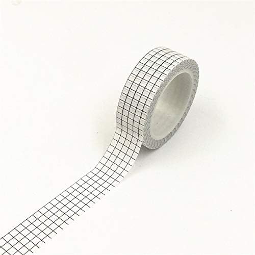 10M Black and White Grid Washi Tape Japanese Paper DIY Planner Masking Tape Adhesive Tapes Stickers Decorative Stationery Tapes