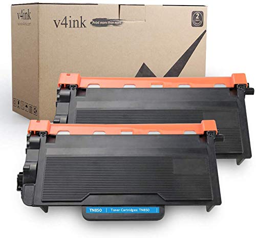 V4INK 2 Pack Compatible Toner Cartridge Replacement for Brother TN850 TN 850 TN820 for use with Brother HLL6200DW HLL6200DWT HLL6250DW MFCL5800DW DCPL5650DN DCPL5600DN