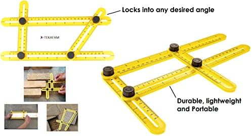 TEKAFAM Angleizer Template Tool | Great For Measuring Tough Angles | Angle Ruler Template Tool for Craftsmen, Handymen, Builders and DIY Home Projects