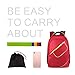 RJQ Exercise Resistance Loop Bands, (24 x 2-Inch) Set of 5 Fitness Exercise Bands with 100% Natural Latexl Best for Yoga, Stretching, Outdoor Exercise.