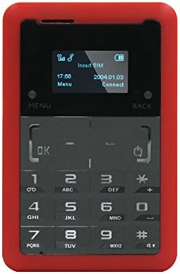 Coofone Ultrathin Credit Card Size OLED Screen Mini Cell 2G GSM Mobile Phone Unlocked (Red)