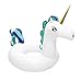 Sundaze Floats Giant 6 Foot Inflatable Tropical Unicorn Pool Ring Tube Float - Fun Kids Swim Party Toy - Summer Lounge Raft