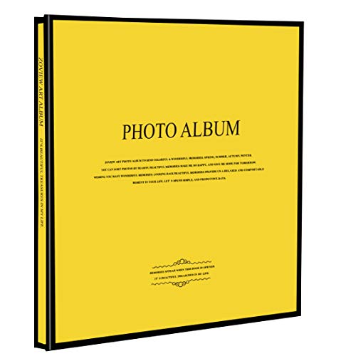 Zoview Art Magnetic Self-Stick Page Photo Album for Wedding or Family, Hand Made DIY Albums Holds 3X5, 4X6, 5X7, 6X8,8X10 Photos, A52053 (Golden)