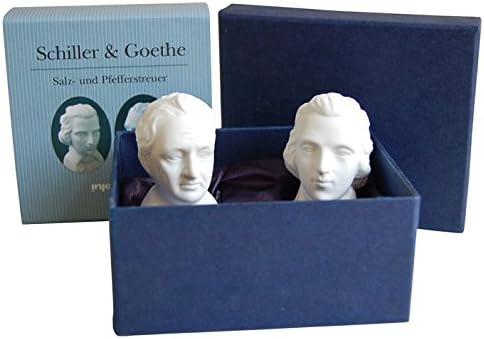 je 41g und pfefferstreuer aus porzellan 6 x 4 x 3 cm inkognito kuche fruhstuck salz pfeffer haushalt salz und pfefferstreuer schiller goethe von inkognito kunstler 66066 salz kuche