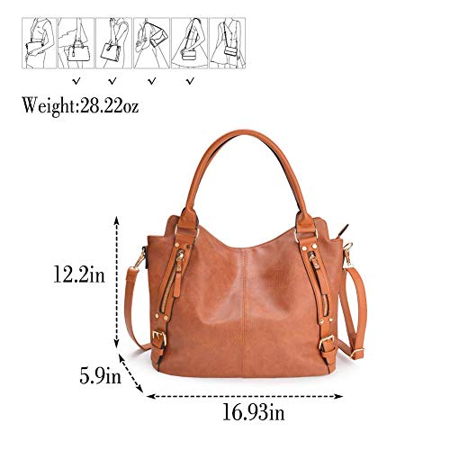 Handbag for Women Large Capacity Hobo Shoulder Bag Leather Tote Bag