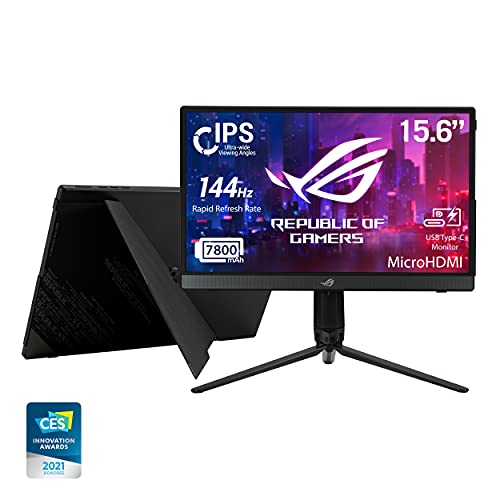 ASUS ROG Strix XG16AHP 39,62cm (15,6 Zoll) Portable Gaming Monitor (FHD, 144 Hz, IPS-Panel, NVIDIA G-SYNC kompatibel, USB Typ-C, micro HDMI, 3ms)