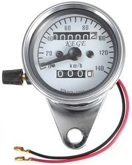 shuihou Fit All Motorcycle Dual Odometer Speedometer Gauge Speed Meter Backlight Night Light