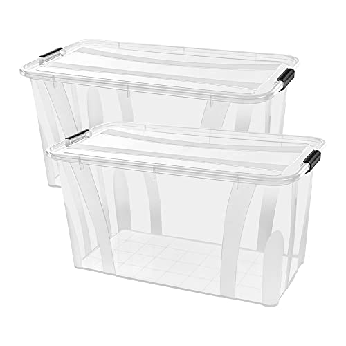 Siena Home Anzio Lot de 2 boîtes de rangement 32 l