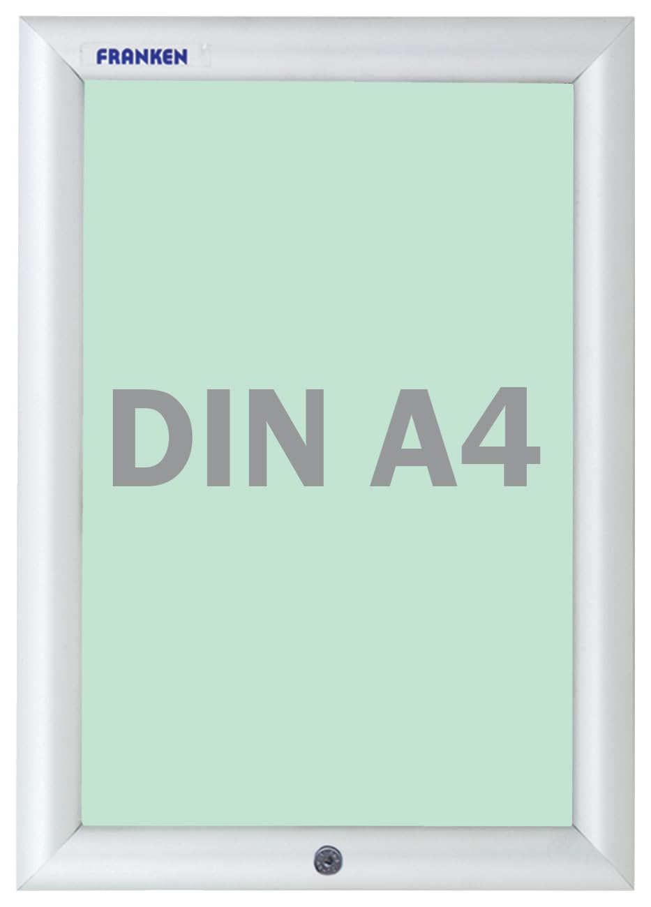 Franken BS1901 Display case, Removable Security Frame, Lockable, 27.2 x 35.9 x 1.7 cm a4 Transparent