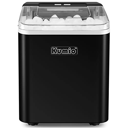 KUMIO Ice Machine Maker Countertop, 9 Bullet Ice Fast Making in 68